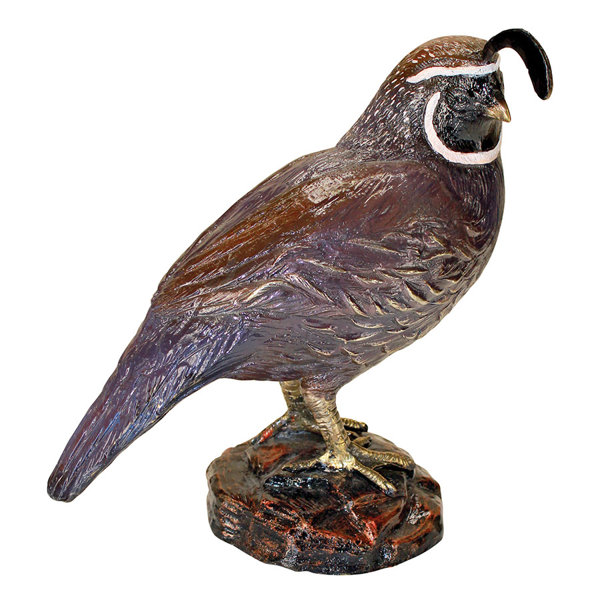 Design Toscano Multidimensional ColorWashed Male California Quail